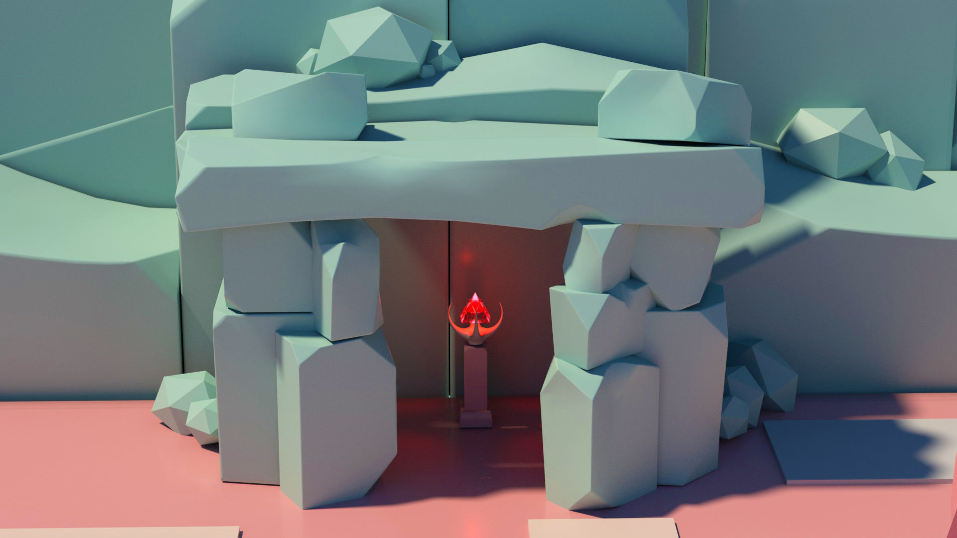 Island castle Free 3D model_4