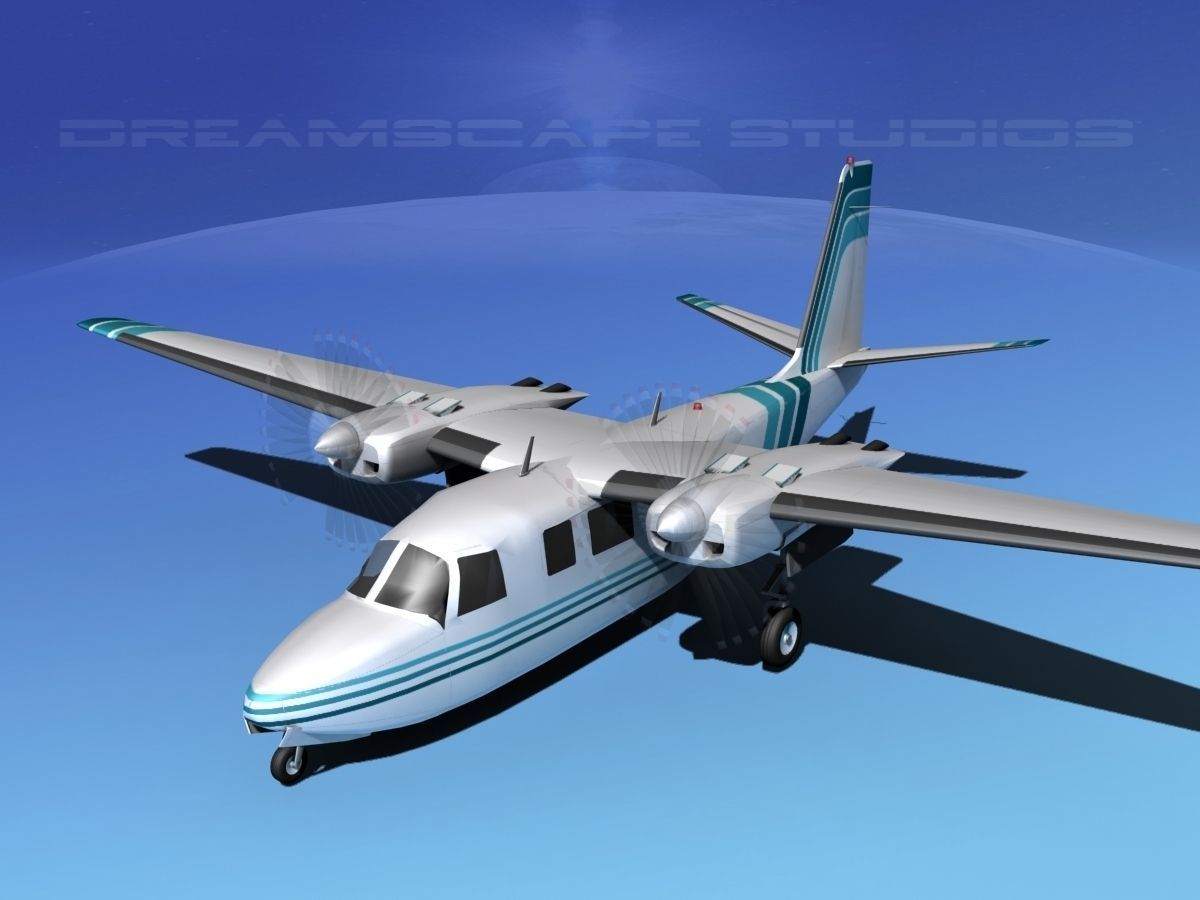Rockwell Aero Commander 560 V11 3D model_9
