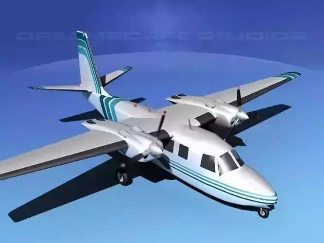 Rockwell Aero Commander 560 V11 3D model