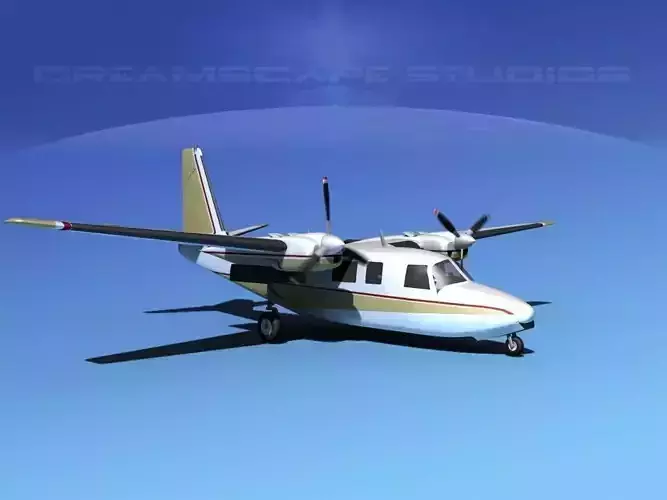 Rockwell Aero Commander 560 V15 3D model