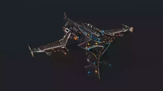 Spacecraft 06 Modular Pack Low-poly 3D model
