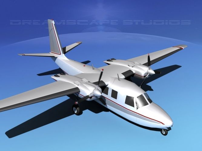 Rockwell Aero Commander 560 V16 3D model
