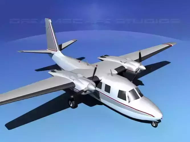 Rockwell Aero Commander 560 V16 3D model