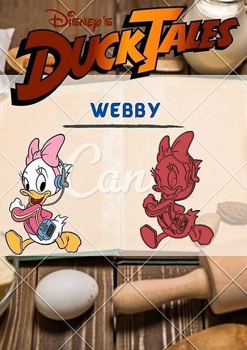 Wonderful Duck Tales Character Donald Webby Cookie Cutter Stamp 3D model