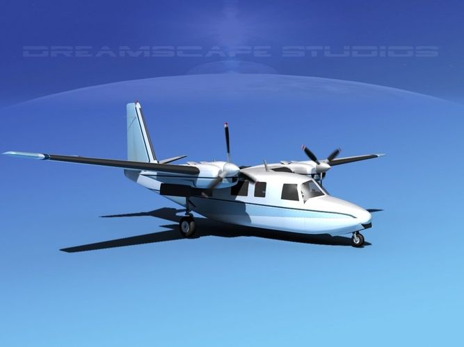 Rockwell Aero Commander 560 V18 3D model
