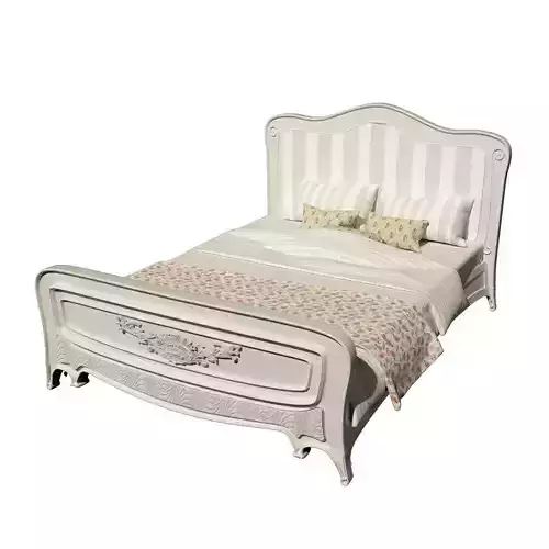 Baroque Historical Bed 3D model