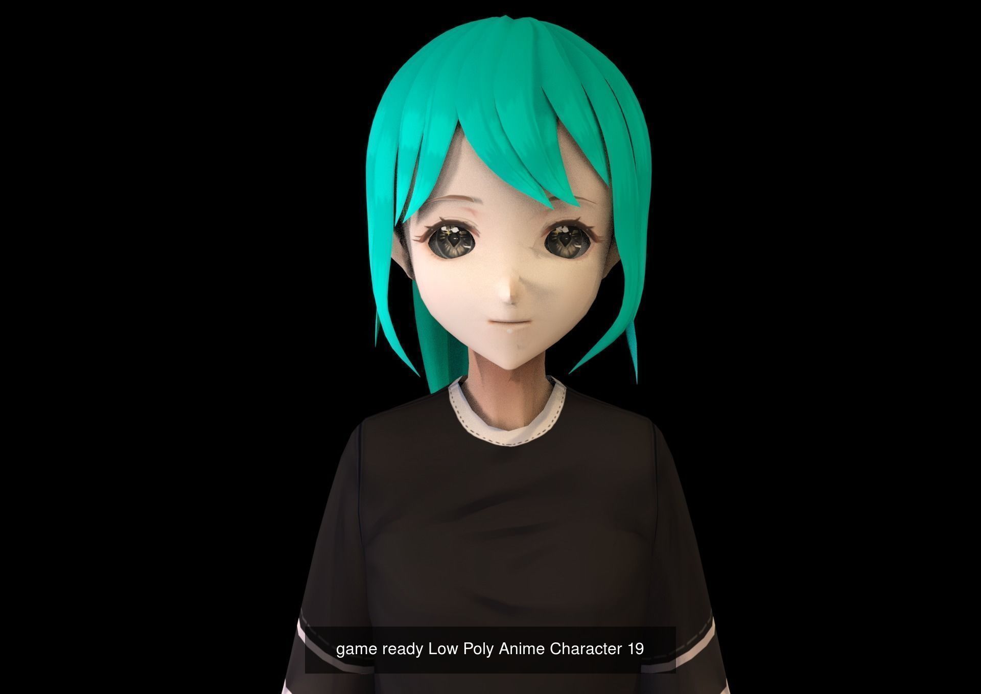 3 Anime Low Poly Characters TPack 12 3D Model Collection_2