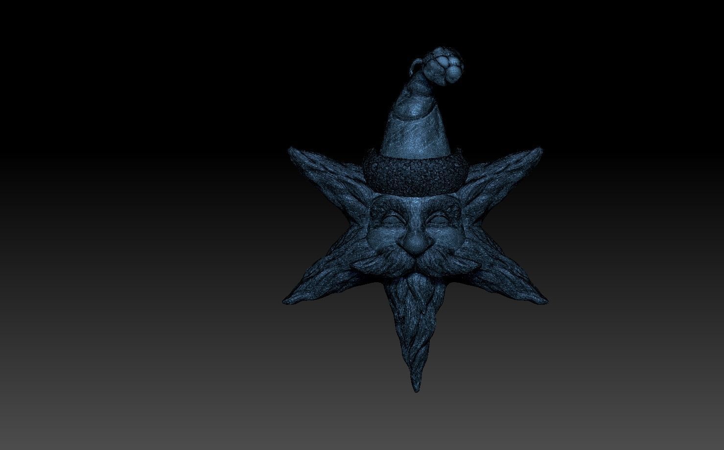santa star  3D print model_3