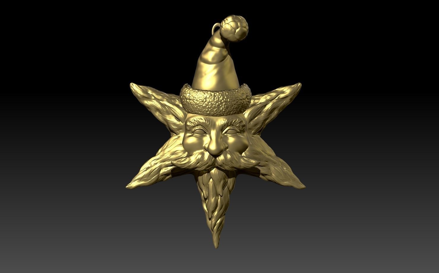 santa star  3D print model_5