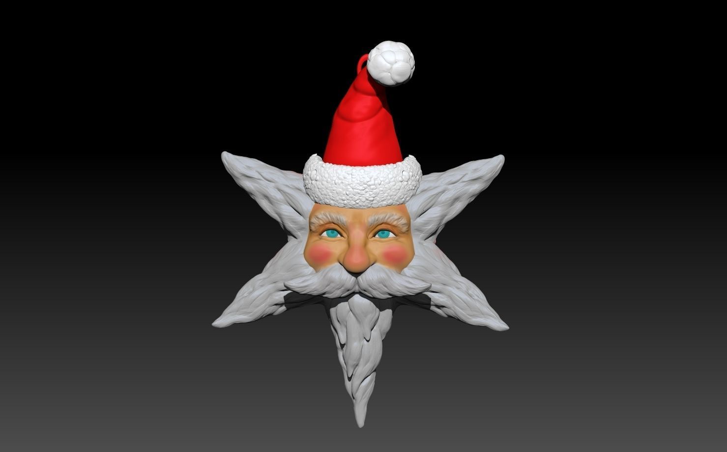 santa star  3D print model_13