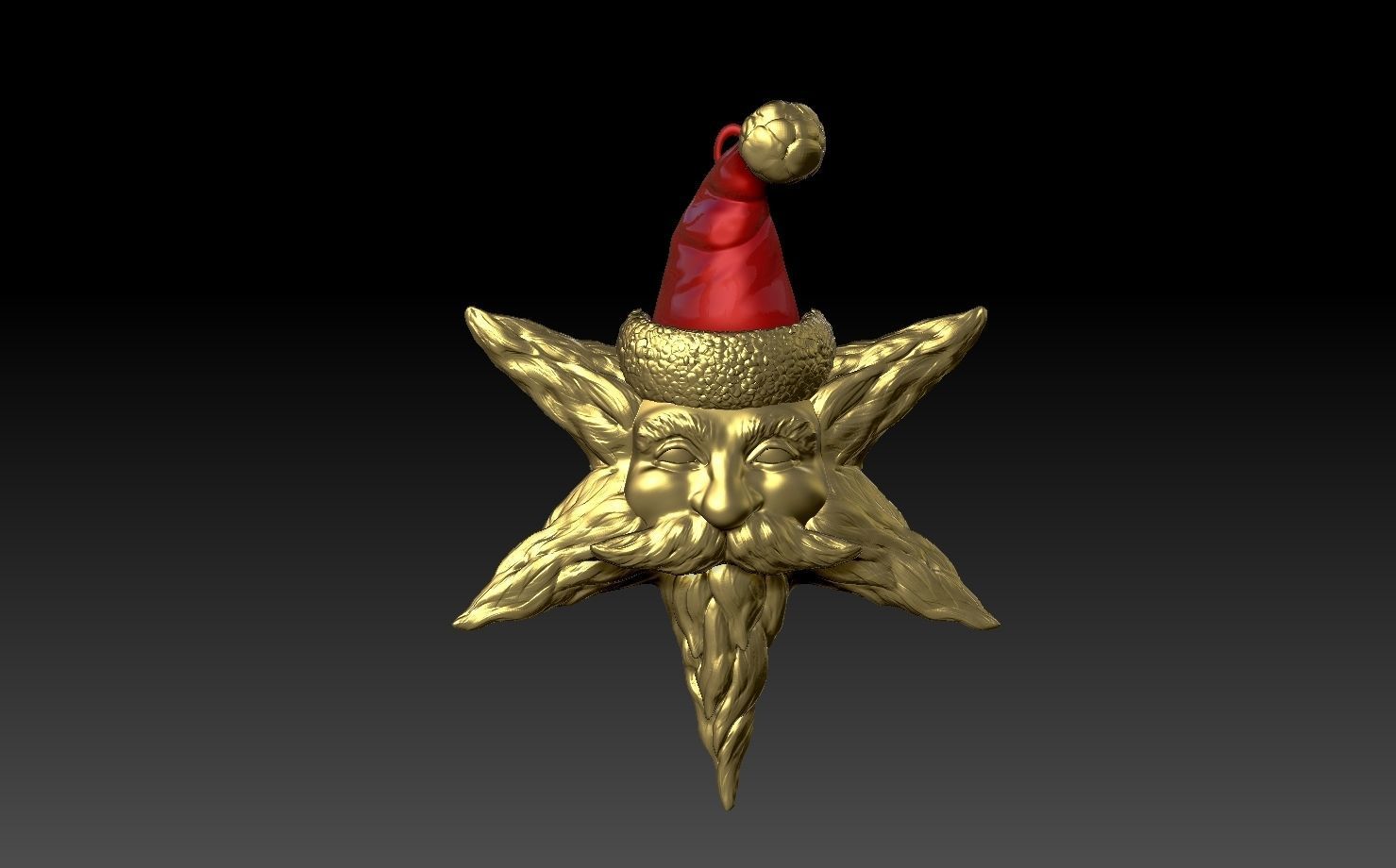 santa star  3D print model_6