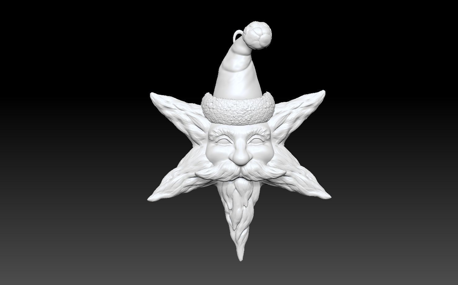 santa star  3D print model_2