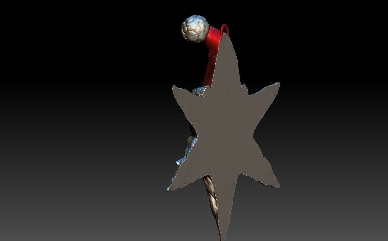 santa star  3D print model_12