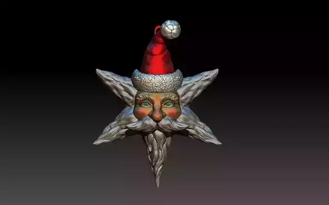 santa star  3D print model