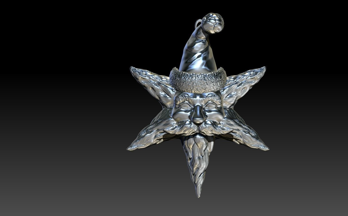 santa star  3D print model_4