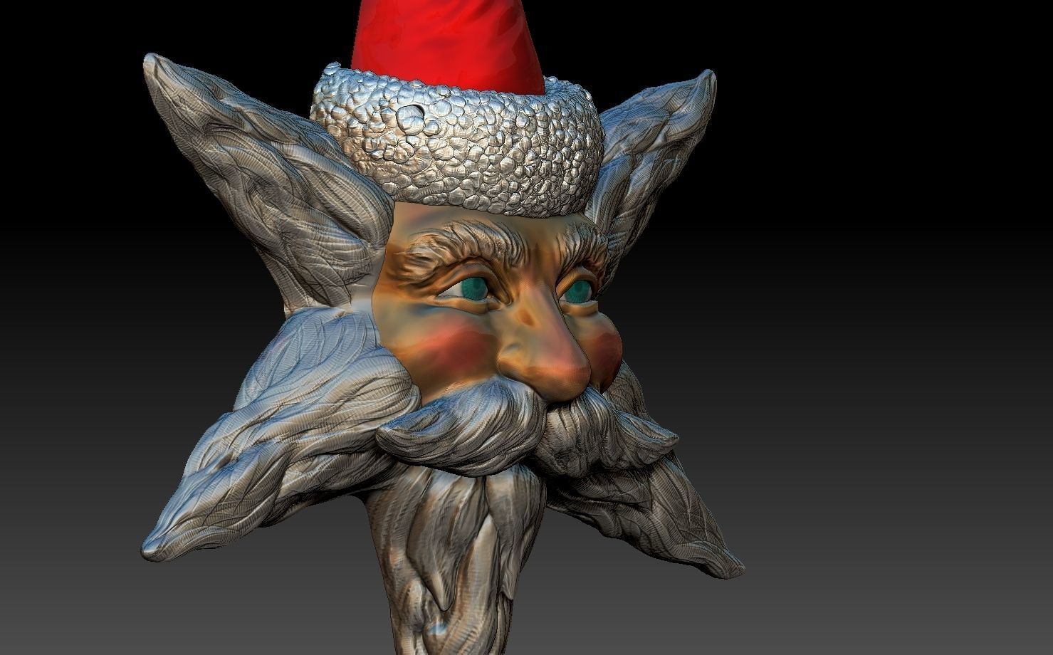 santa star  3D print model_8