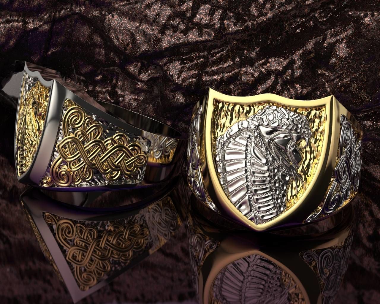 Ring snake 3D print model_5