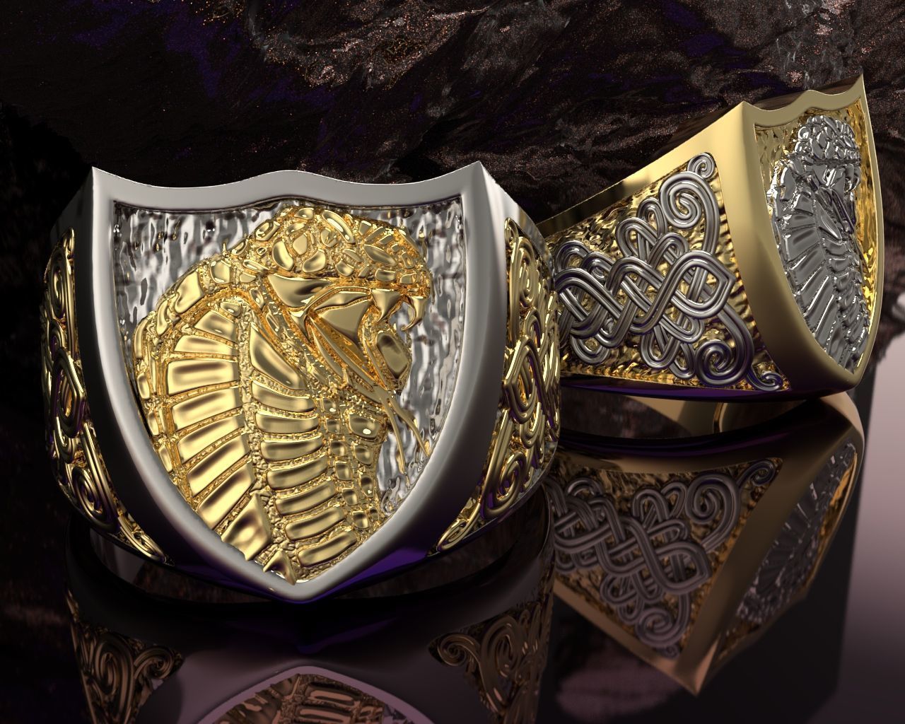 Ring snake 3D print model_1