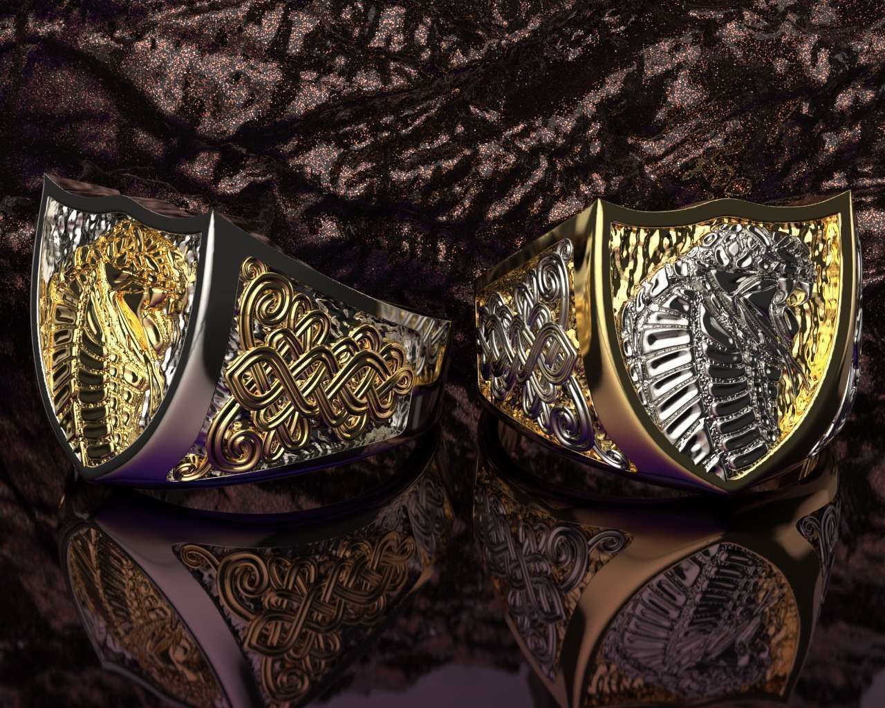 Ring snake 3D print model_3