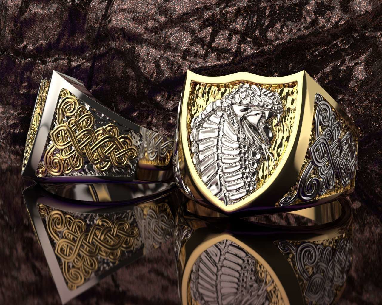 Ring snake 3D print model_4