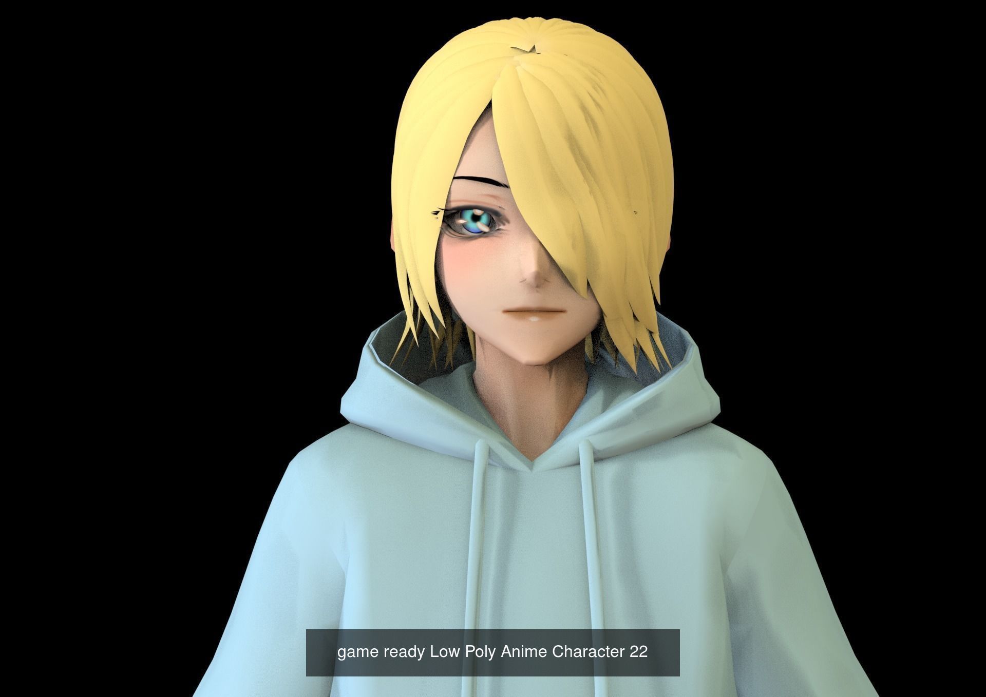 3 Anime Low Poly Characters TPack 14 3D Model Collection_3