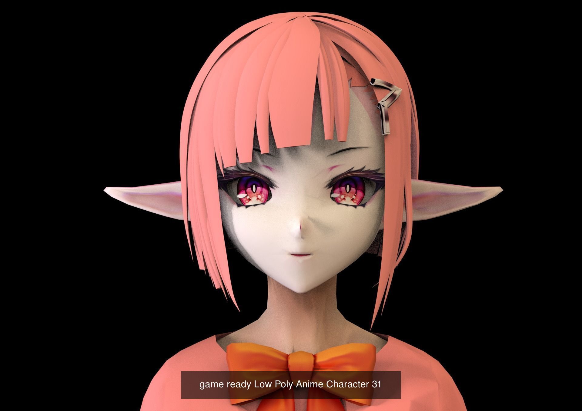 3 Anime Low Poly Characters TPack 15 3D Model Collection_4