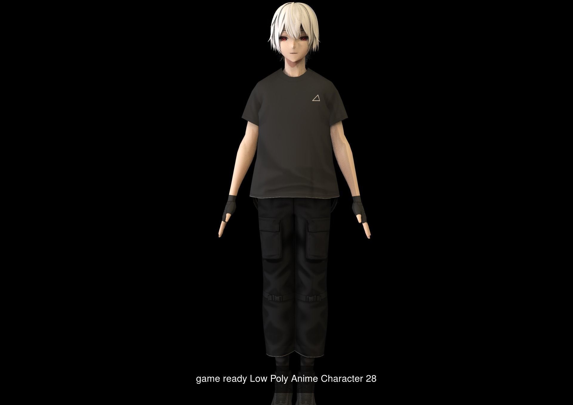 3 Anime Low Poly Characters TPack 15 3D Model Collection_3