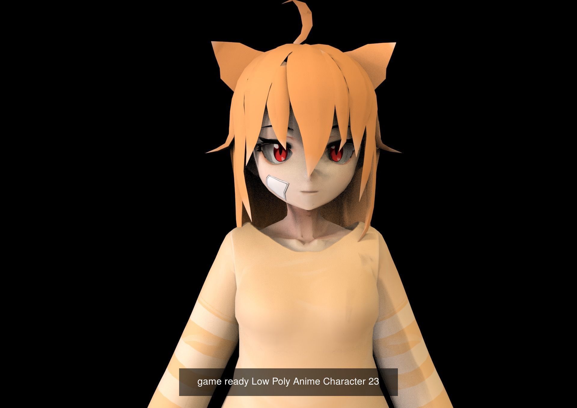 3 Anime Low Poly Characters TPack 15 3D Model Collection_2