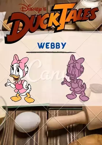 Wonderful Duck Tales Character Webby Vanderquack Cookie Cutter