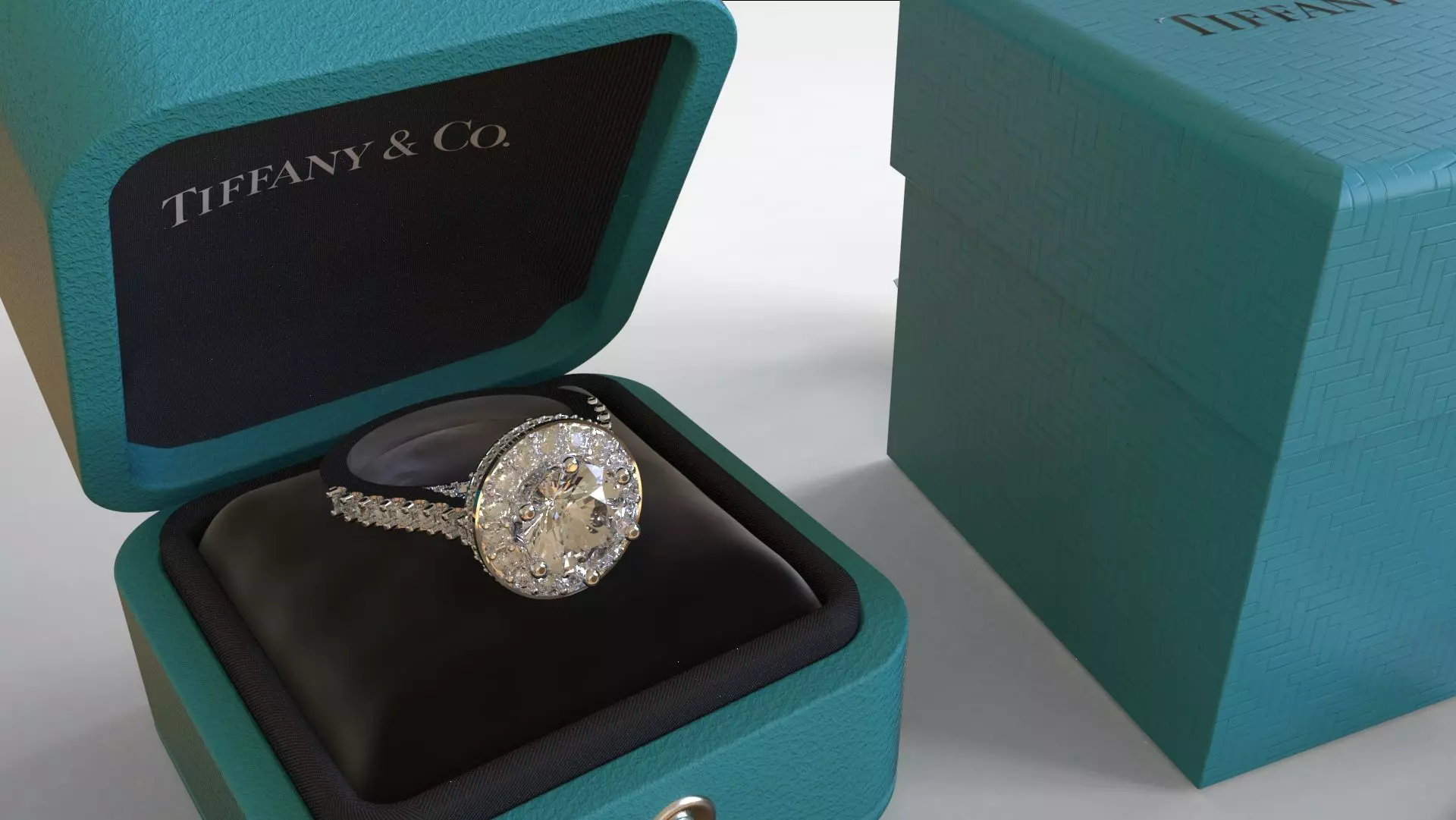 Tiffany jewellery box  3D model_0