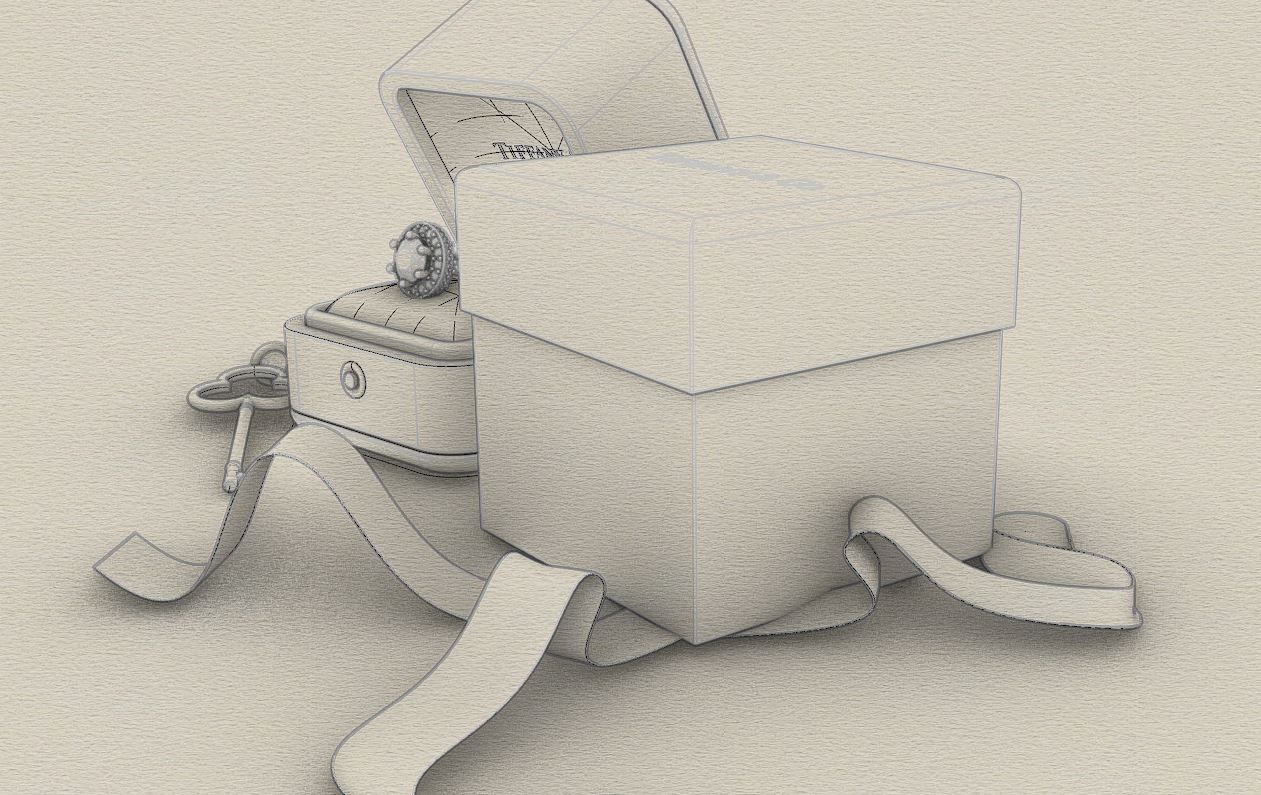 Tiffany jewellery box  3D model_8