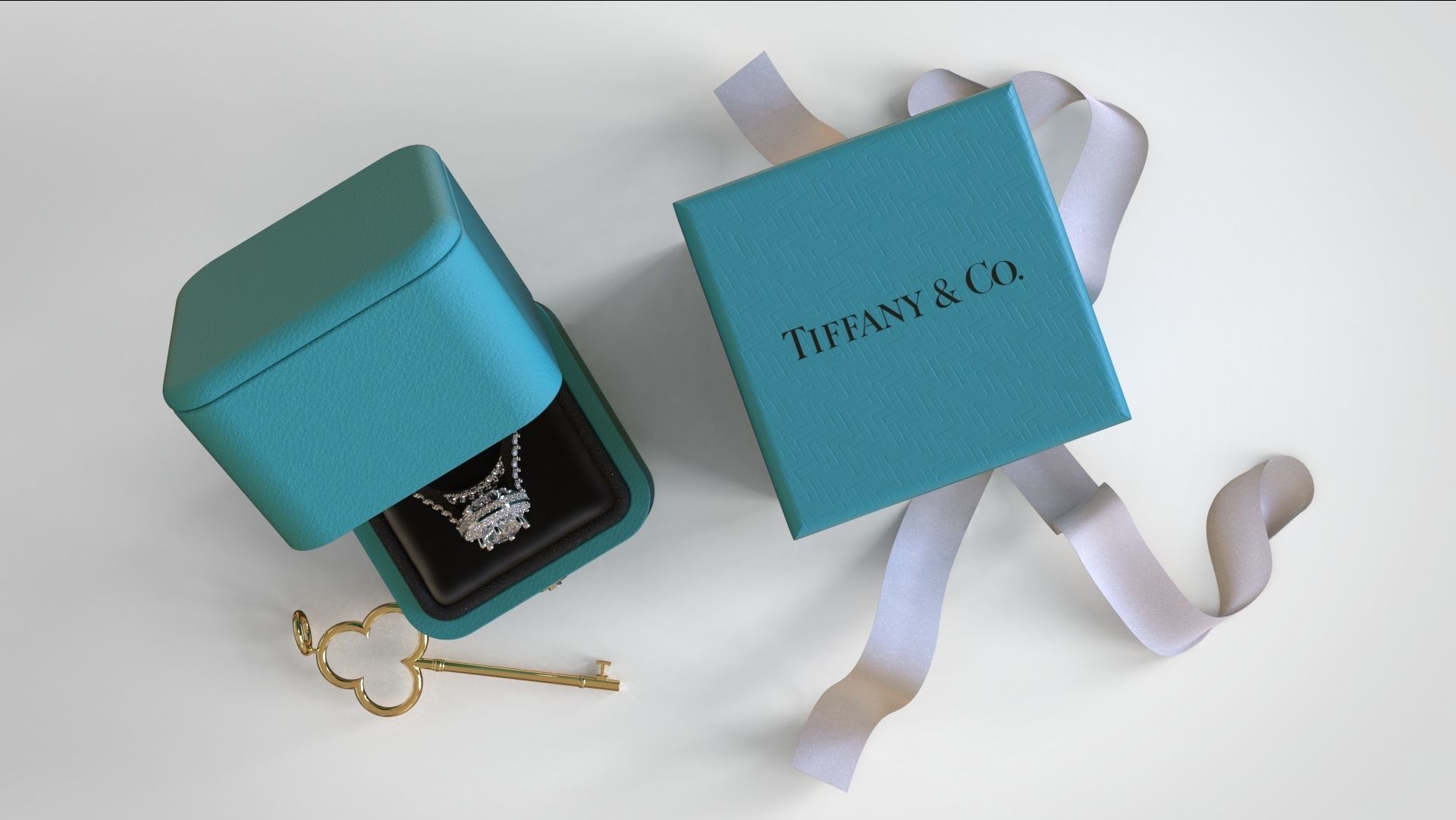 Tiffany jewellery box  3D model_1