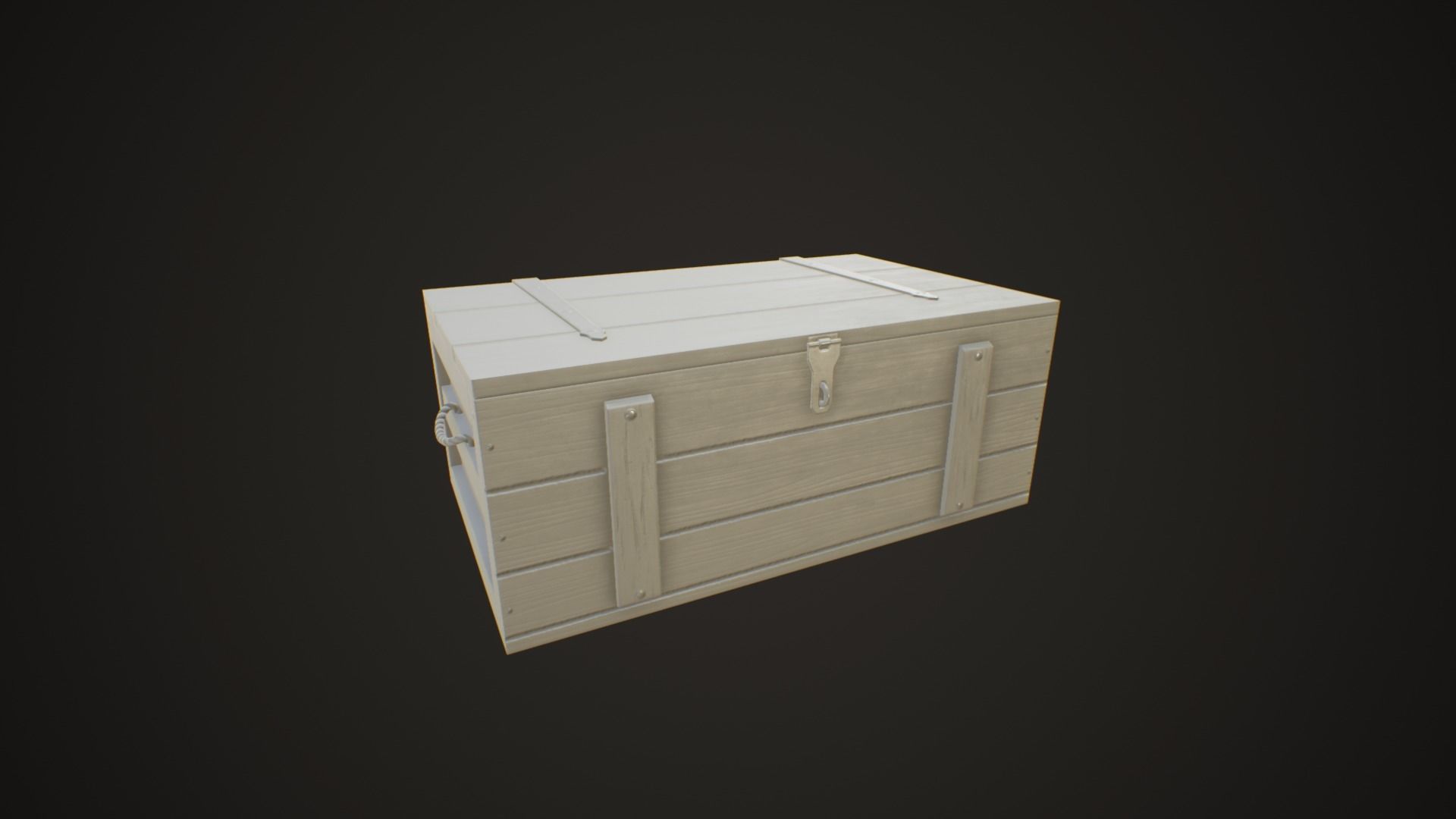 Medieval Treasure Chest - Wooden Chest VI Low-poly 3D model_8