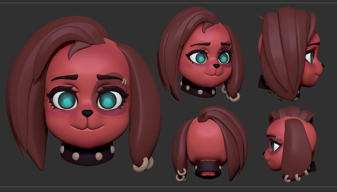 Cherry  Low-poly 3D model_2