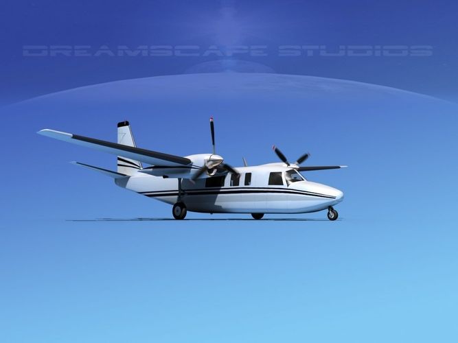 Rockwell Turbo Commander 690 V11 3D model