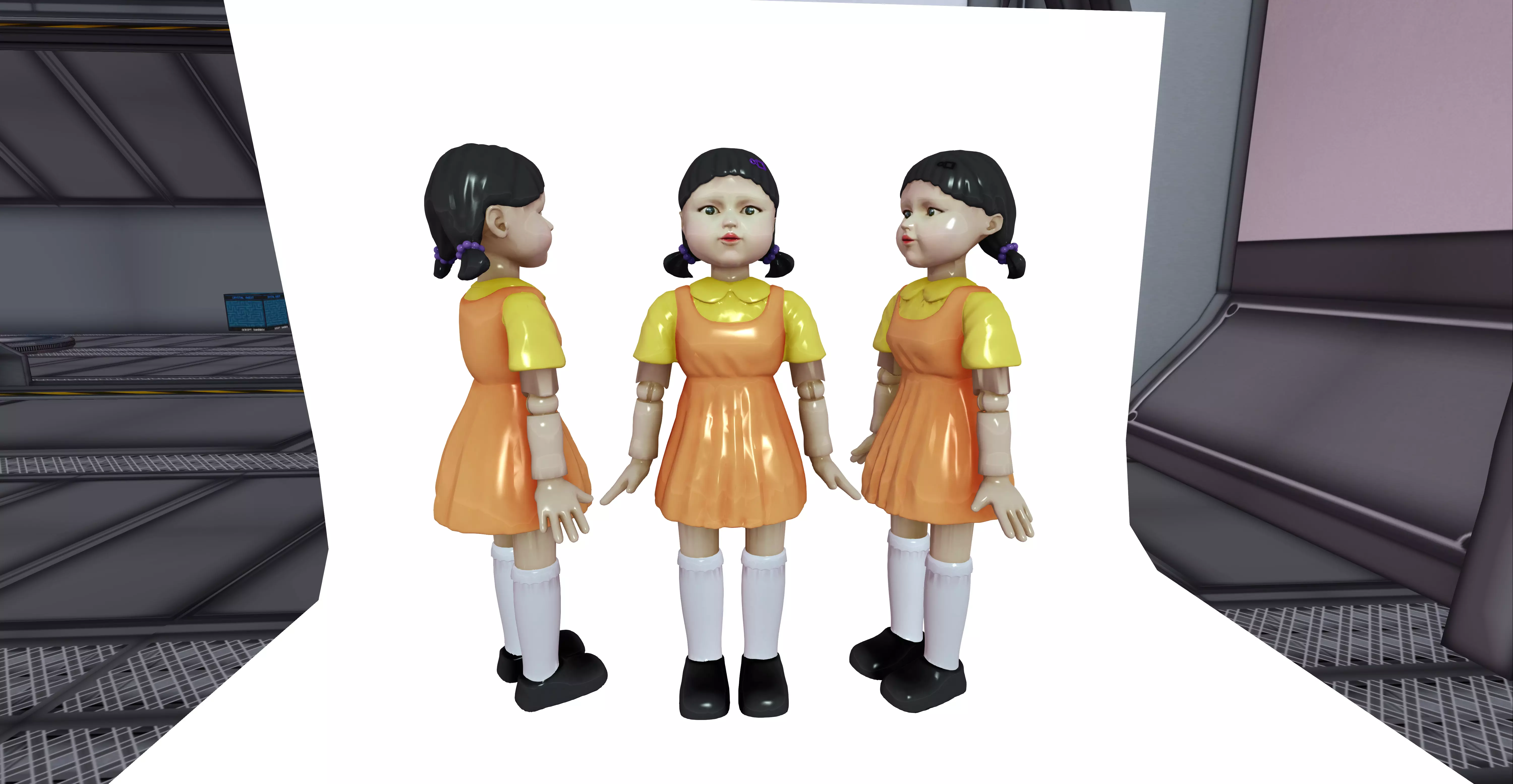 3D model Squid Game Doll Low-poly 3D model_0