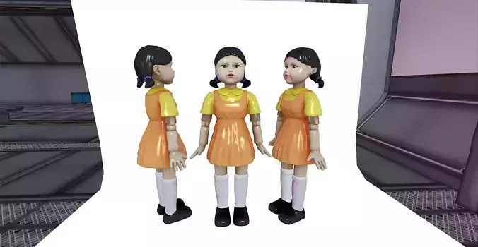 3D model Squid Game Doll Low-poly 3D model