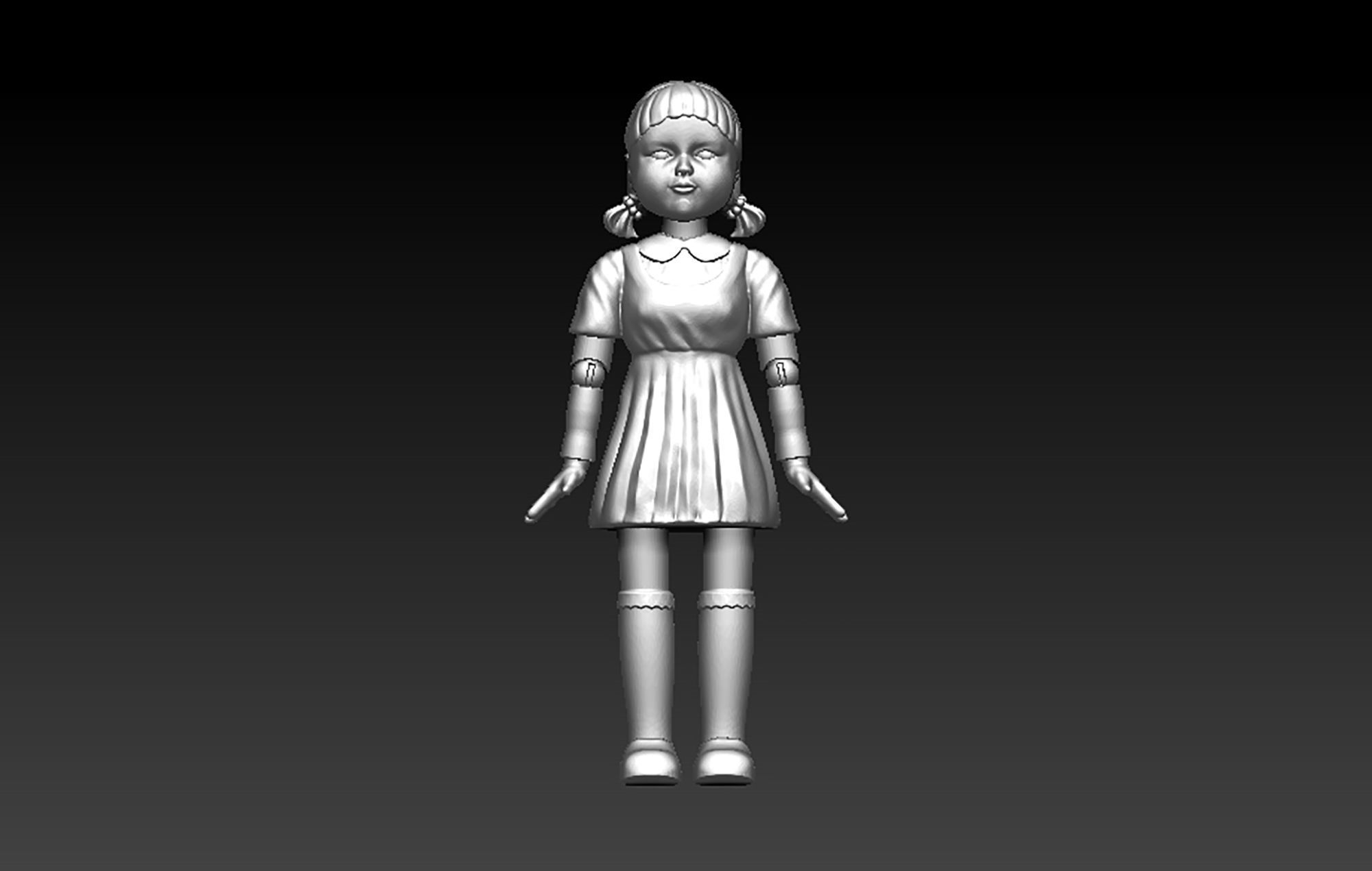 3D model Squid Game Doll Low-poly 3D model_7