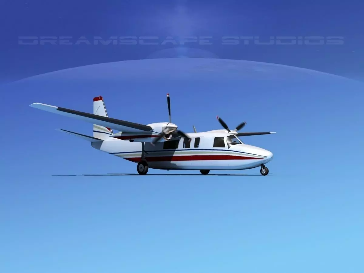 Rockwell Turbo Commander 690 V12 3D model