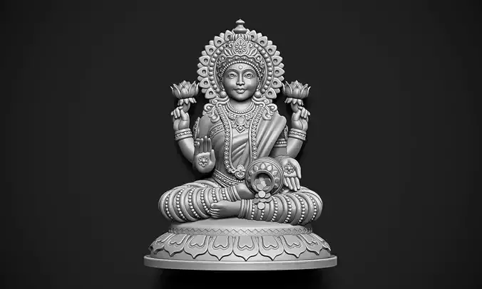 Laxmi Jee idol 3D print model