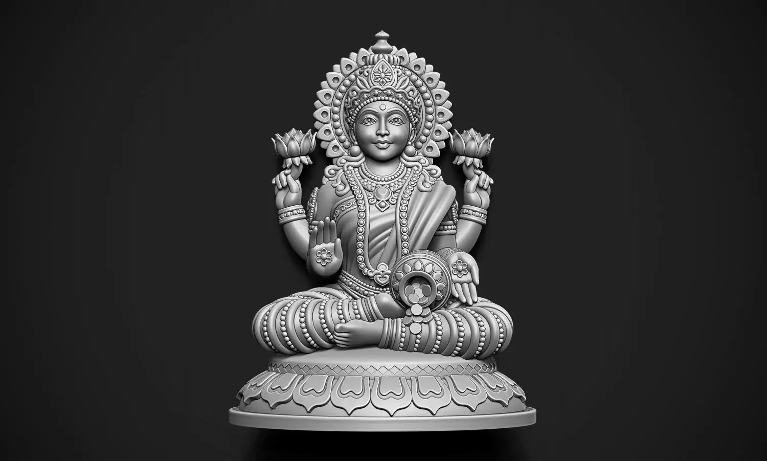 Laxmi Jee idol 3D print model_0