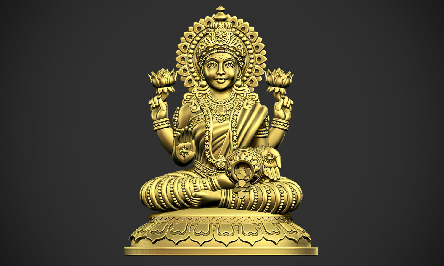 Laxmi Jee idol 3D print model_16