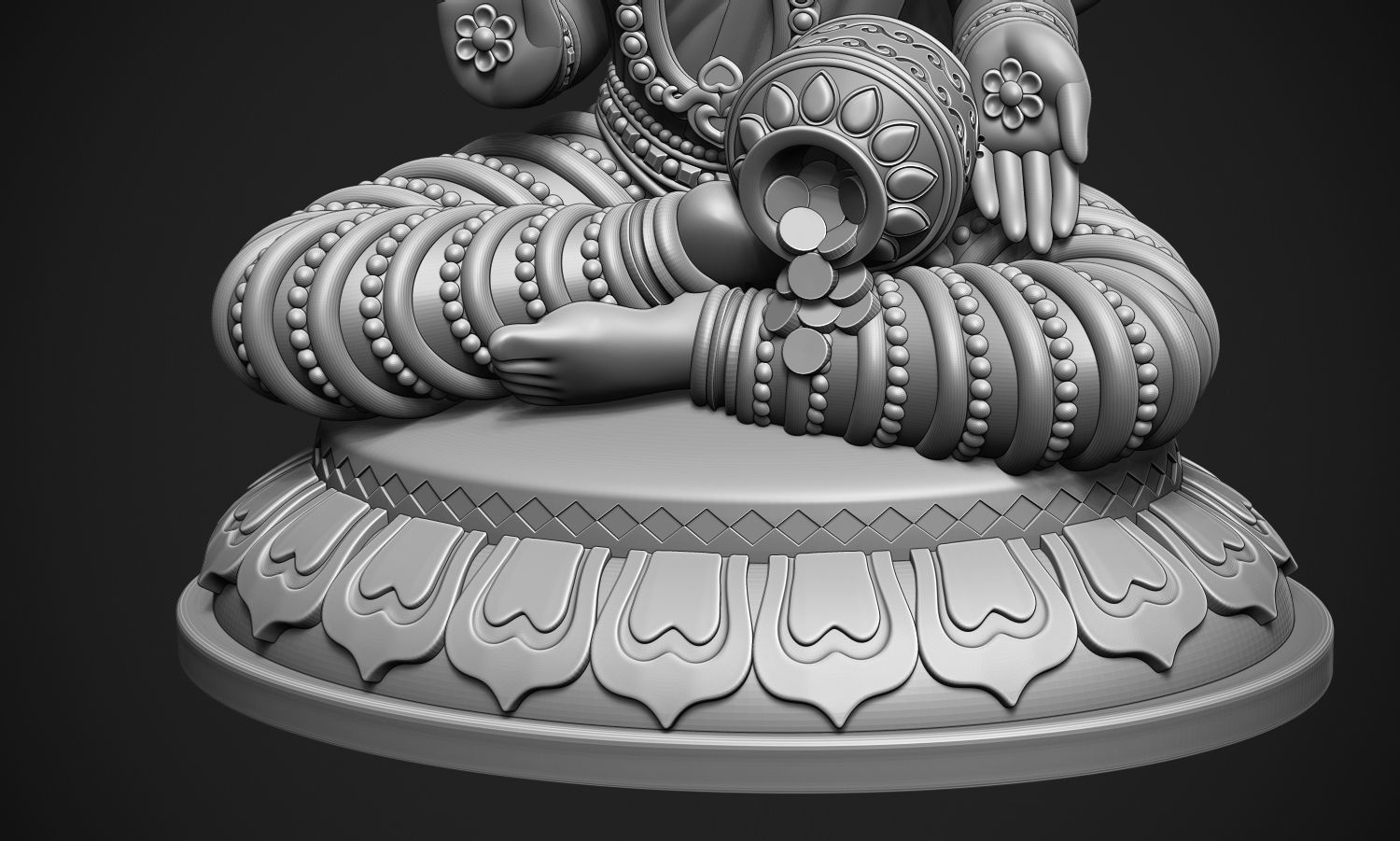 Laxmi Jee idol 3D print model_5