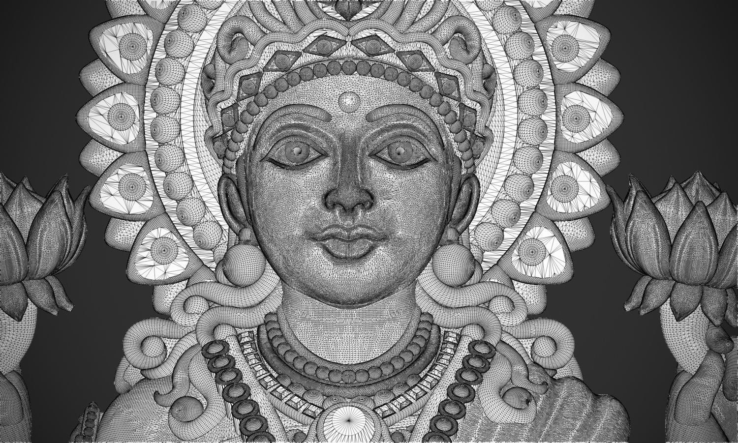 Laxmi Jee idol 3D print model_15