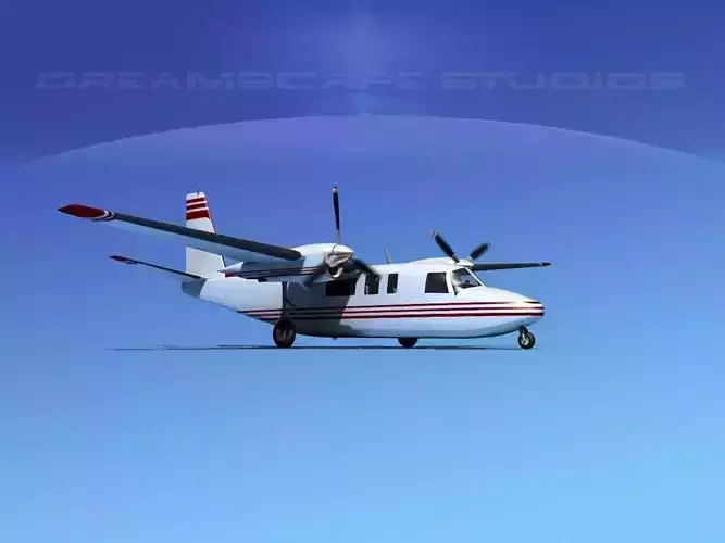 Rockwell Turbo Commander 690 V13 3D model