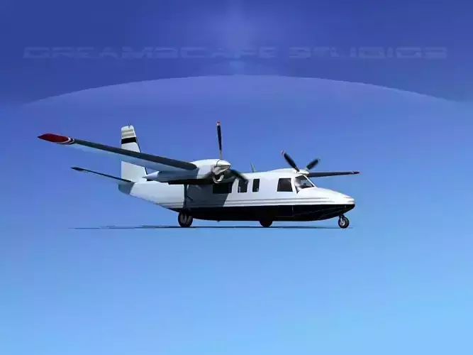Rockwell Turbo Commander 690 V15 3D model