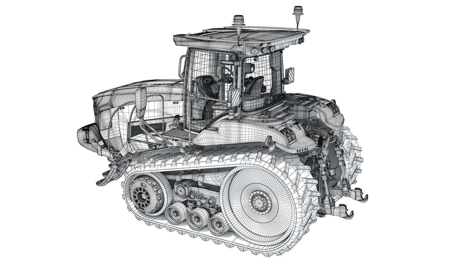 Two Track Tractor 3D model_18