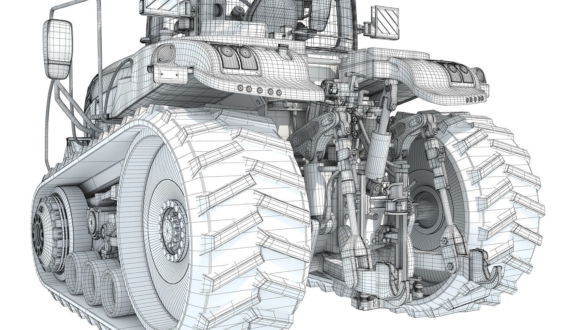 Two Track Tractor 3D model_21