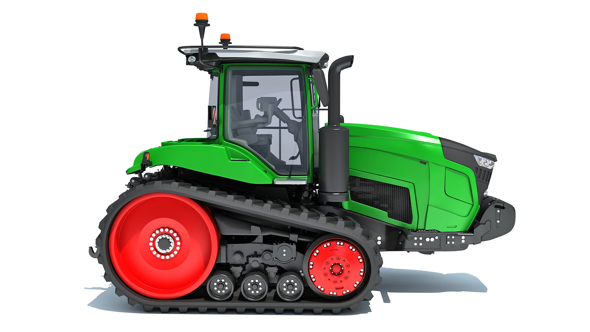Two Track Tractor 3D model_7