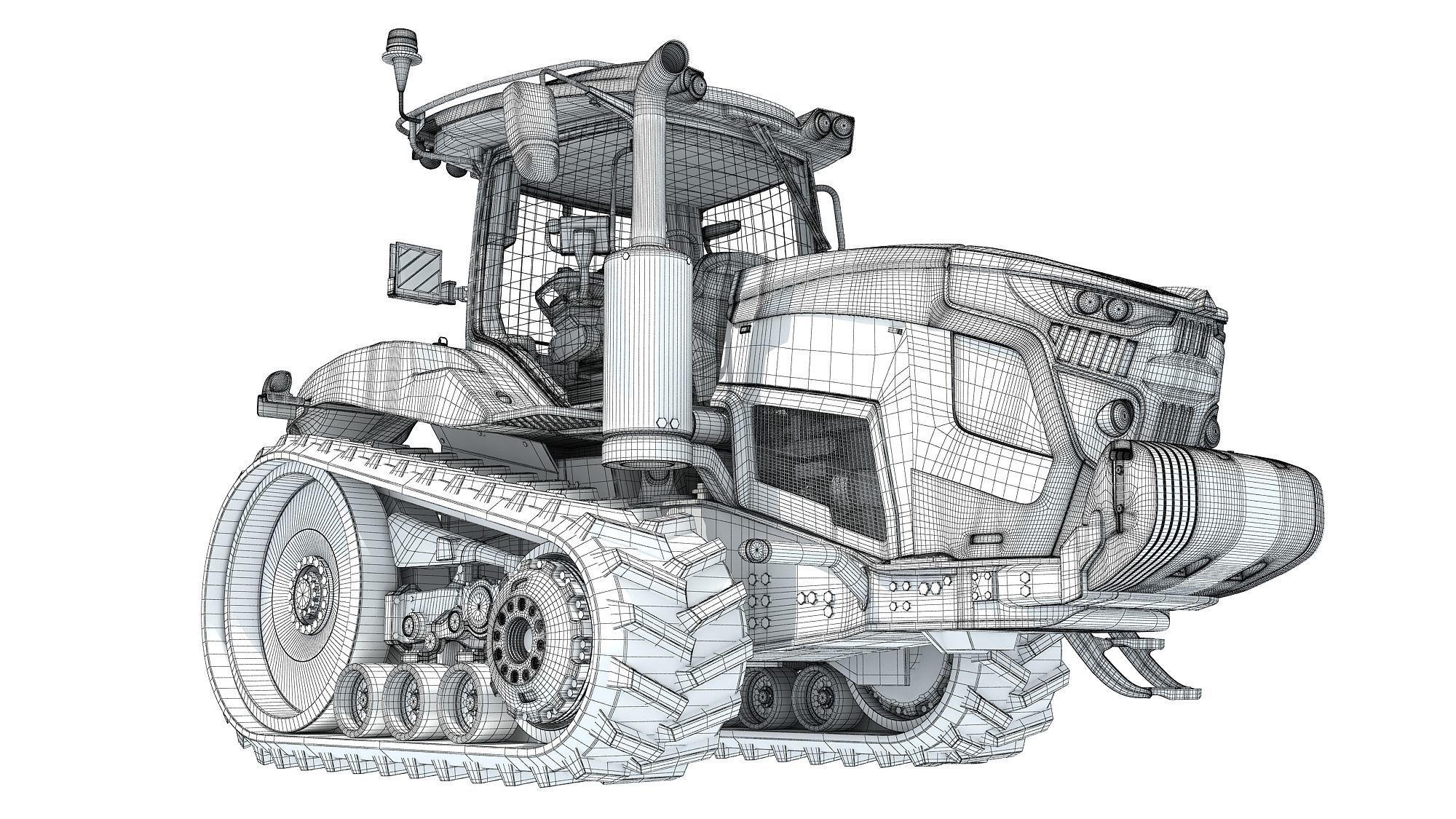Two Track Tractor 3D model_19